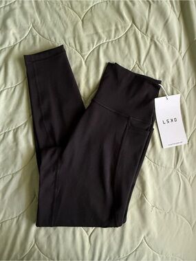LSKD Fusion High Rise 7/8 Legging with Pockets- Black